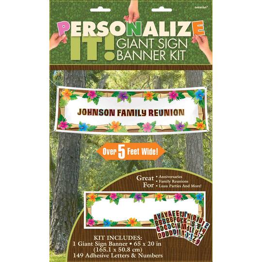 64 Giant Personalized Luau Banner Kit Party Supplies Michaels 64 giant personalized luau banner kit party supplies michaels